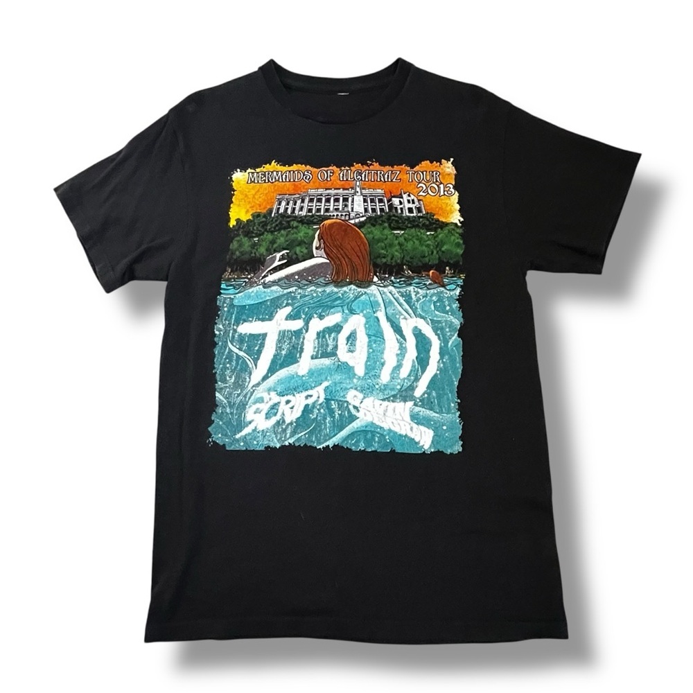 2013 TRAIN Band Tee Mermaids of Alcatraz w/The Script Gavin Degraw 2 Side Medium